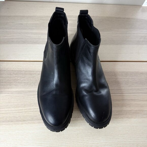 Men's Chelsea Ankle Boots Classic Dress Casual Elastic Slip On Shoes Black 11.5 - Picture 1 of 13